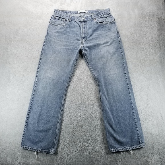 Levis 557 Jeans Mens 36x32 Blue Relaxed Bootcut Mid Rise Light‎ Wash Preppy